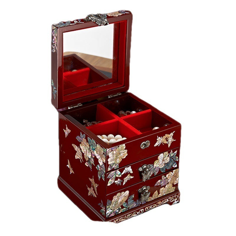 Mother-of-pearl Lacquer Wooden Jewellery Box