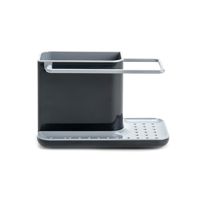 Cleaning supplies storage drain storage rack