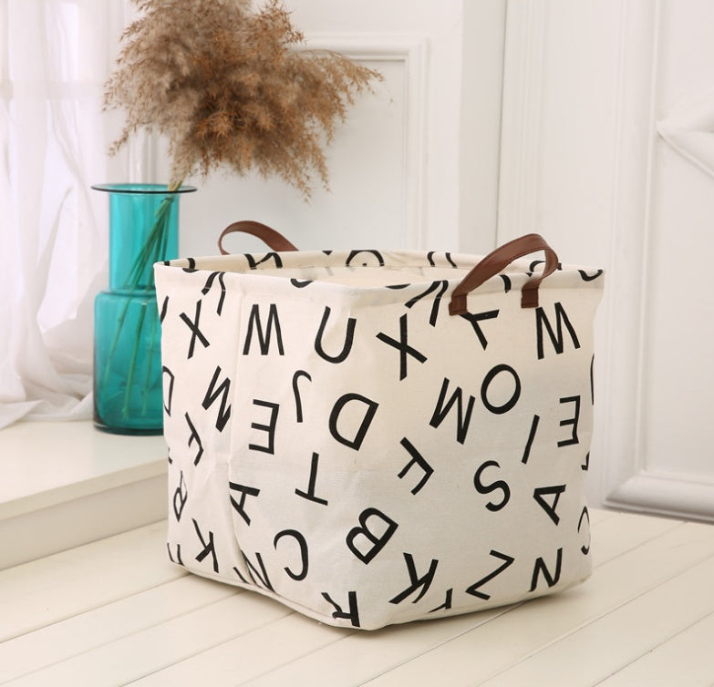 Storage basket cotton linen folding storage box