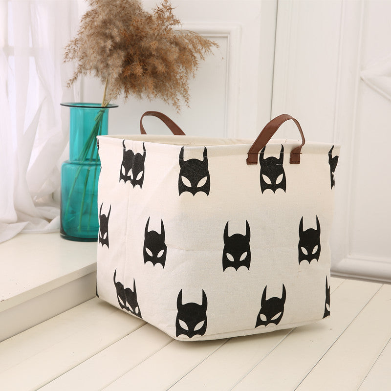 Storage basket cotton linen folding storage box