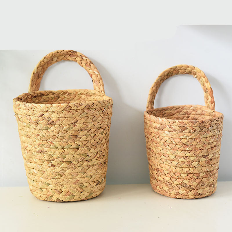 Seaweed Woven Storage Basket Wall Hanging Basket Storage Rack