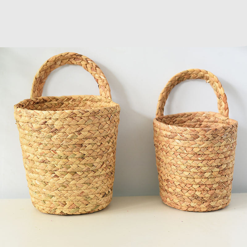 Seaweed Woven Storage Basket Wall Hanging Basket Storage Rack