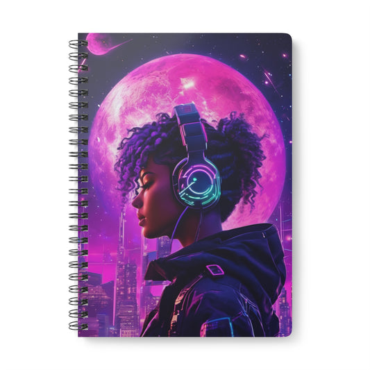 Purple Moon A5 Notebook
