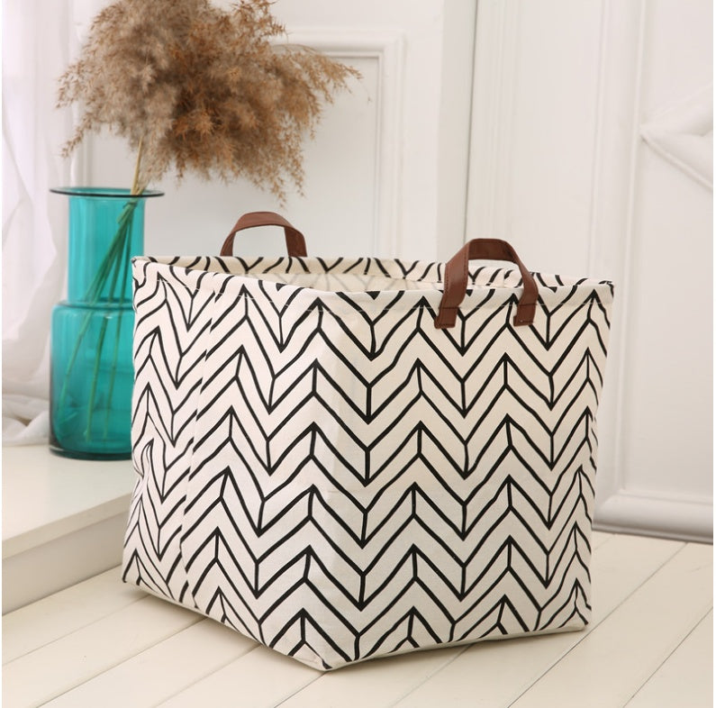 Storage basket cotton linen folding storage box
