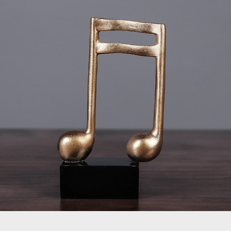 Living room golden musical note model ornaments