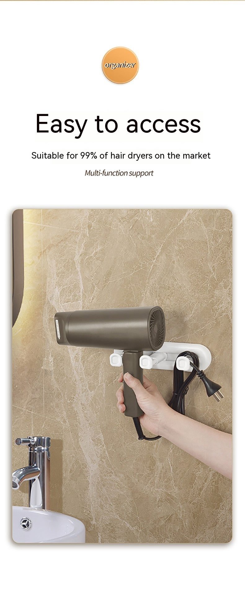 Multifunctional Storage Punch-free Bathroom Bathroom Storage Hook