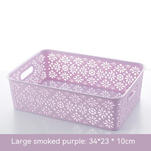 Plastic Hollow Cosmetics Storage Box Sundries Storage Basket