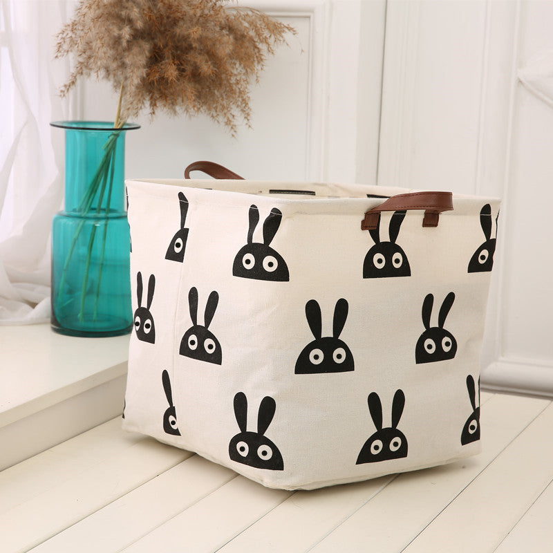 Storage basket cotton linen folding storage box