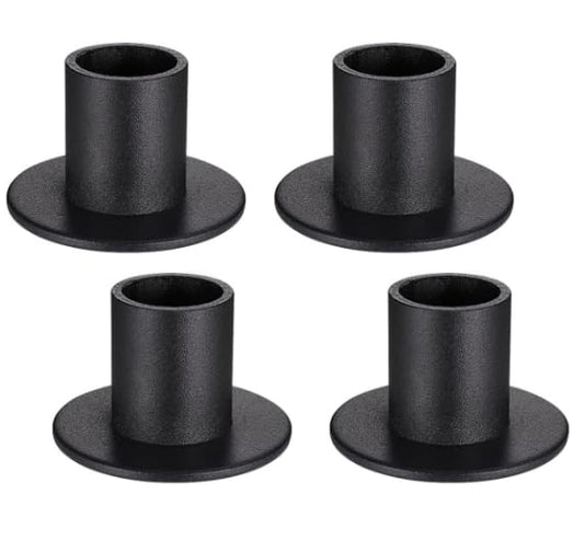 Candle Holders Retro Black Iron Candle Holders Taper Candlestick Holders Decorative Candle Sticks Set Vintage Round Candle Holder