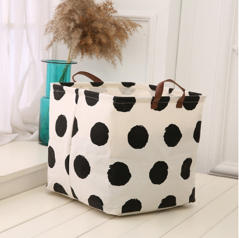 Storage basket cotton linen folding storage box