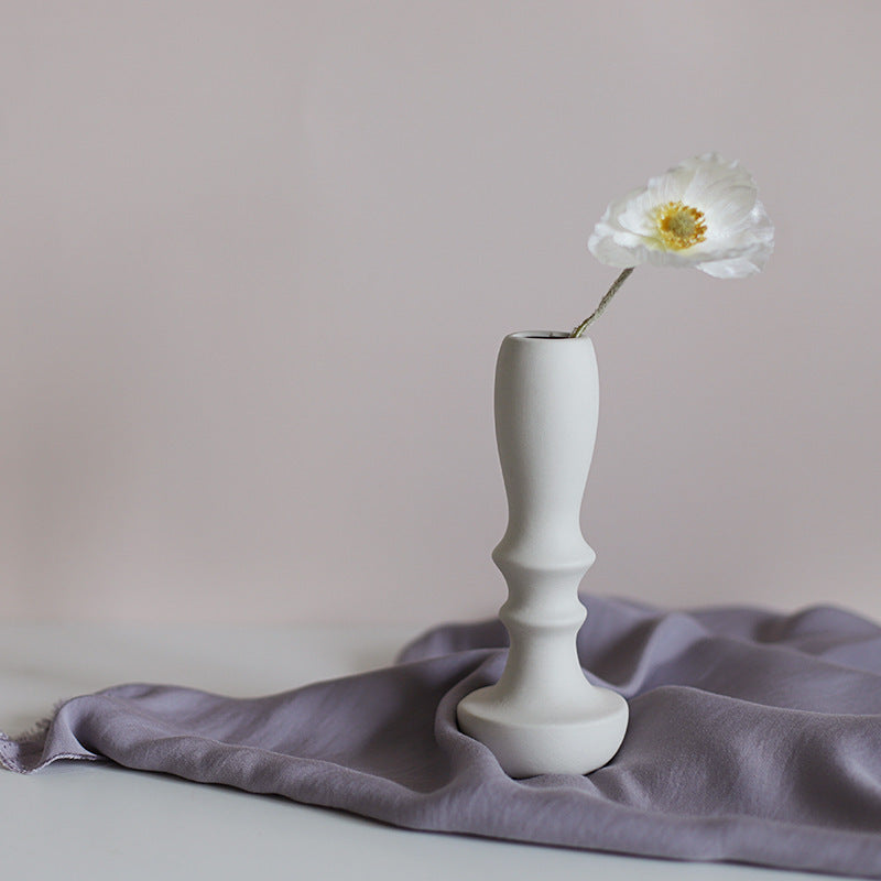 Living Room Plain Ceramic Vase Candle Holder Ornaments