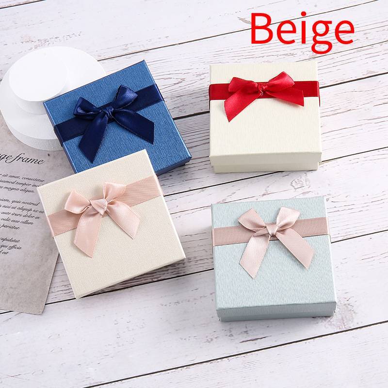 New Lenny Pattern Bow Jewellery Box Jewelry Box Stud Earrings Box Ring Box Bracelet Box Necklace Box