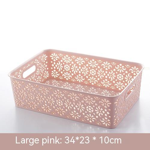 Plastic Hollow Cosmetics Storage Box Sundries Storage Basket
