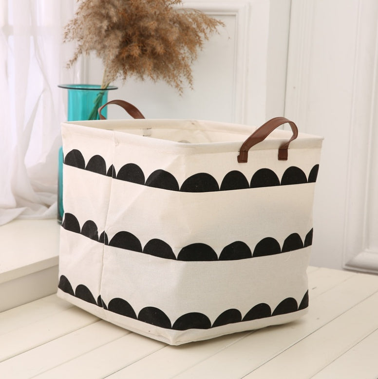 Storage basket cotton linen folding storage box
