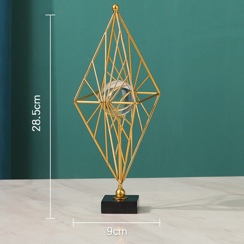 Creative Living Room Abstract Geometric Crystal Ball Ornaments