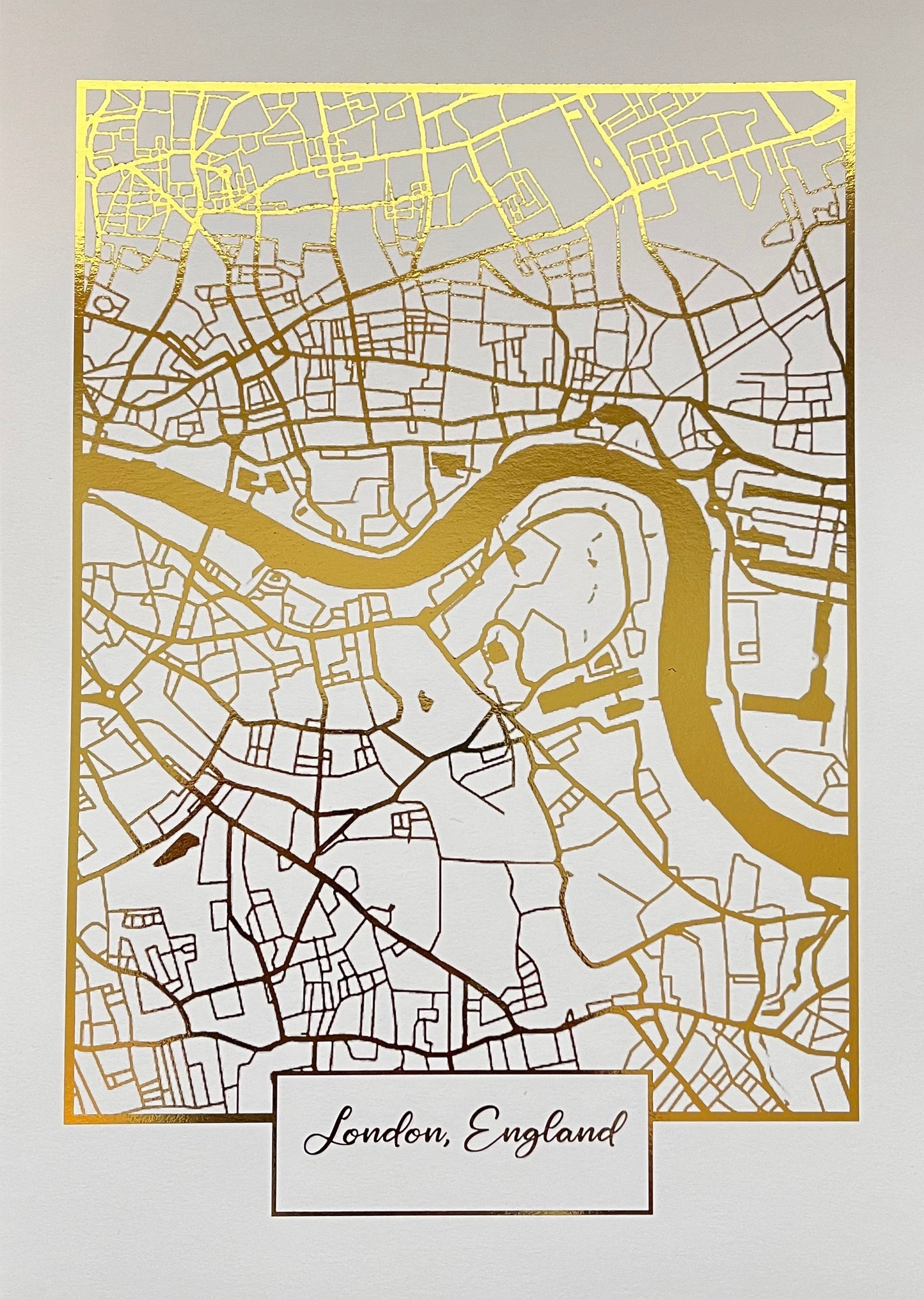 Set of 3 London Gold Foil Prints