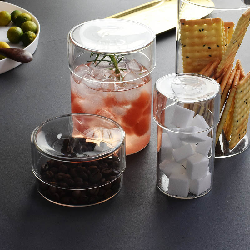 Transparent Glass Storage Tank Storage Bottle