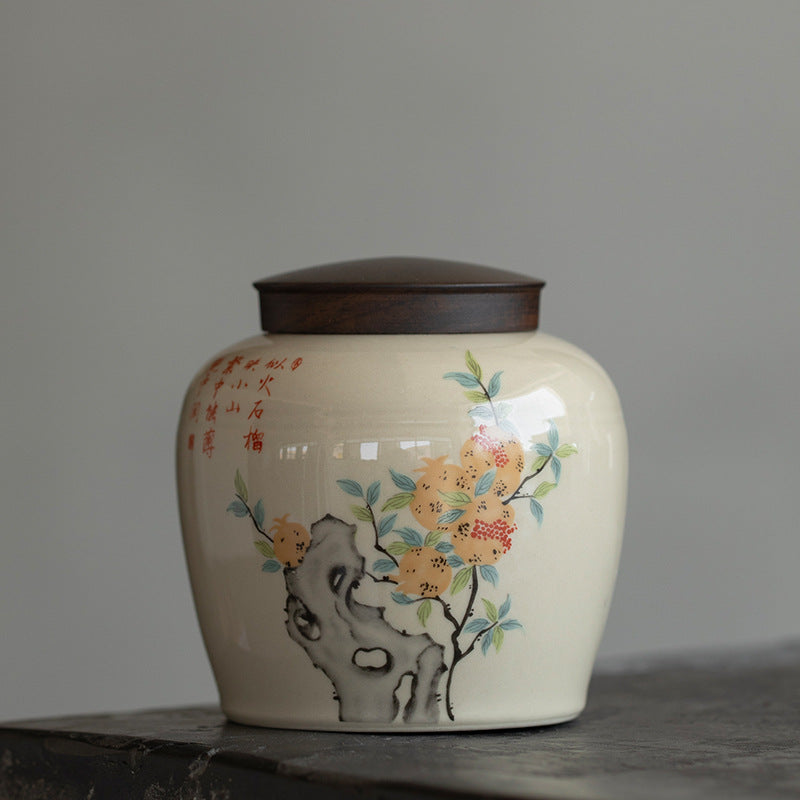 Porcelain Tea Storage Tank Storage Jar