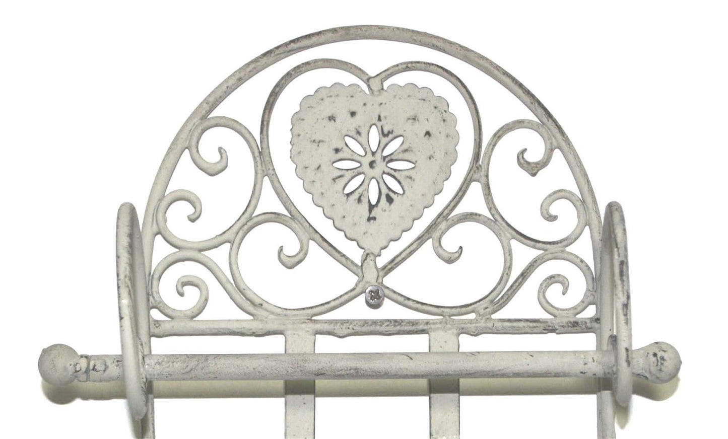 Grey Heart Toilet Roll Holder With Storage