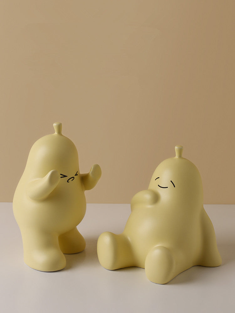 Ins Lovely Ceramic Holding Pear Living Room Ornaments