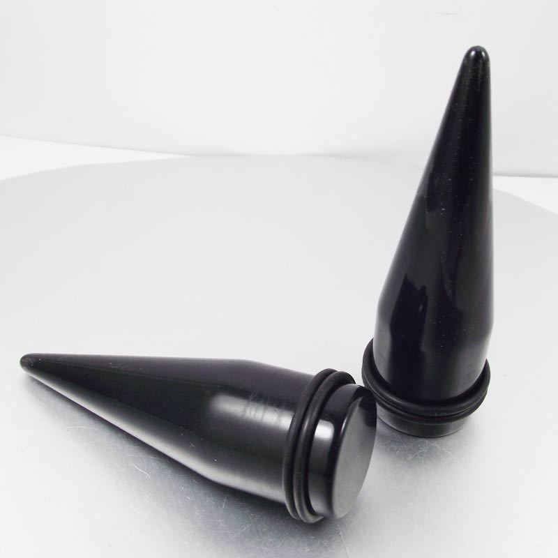 Acrylic Large Size Black Ear Piercing Jewelry