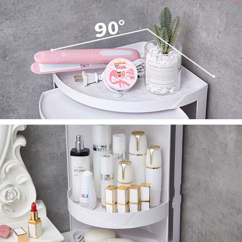 Kitchen And Bathroom Rotating Storage Triangle Storage Rack