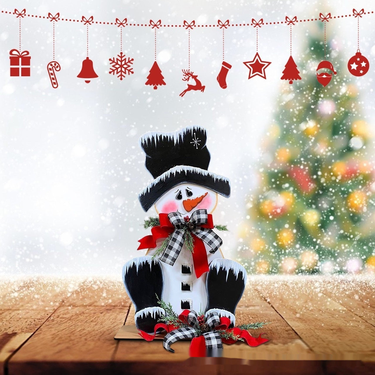 Christmas Living Room Bedroom Decorations Snowman Ornaments