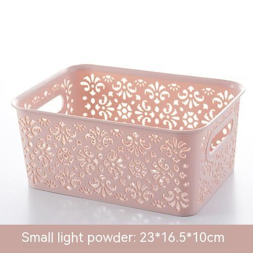 Plastic Hollow Cosmetics Storage Box Sundries Storage Basket