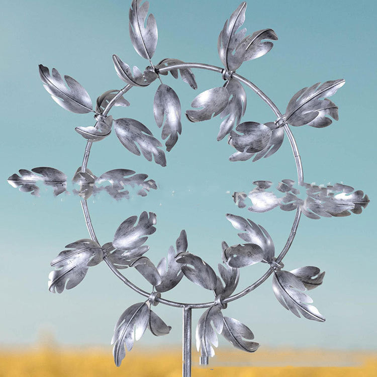 Leaf Metal Windmill Garden Windbell Ornaments
