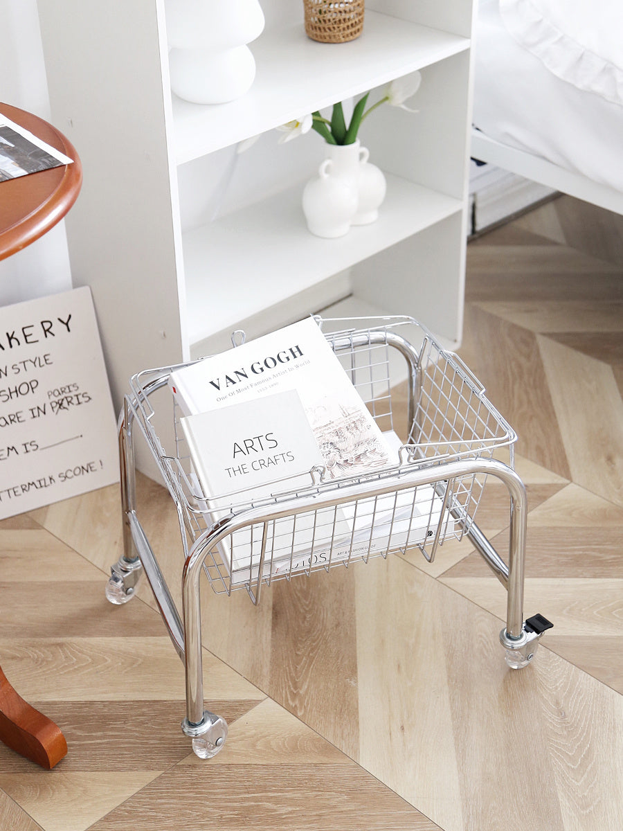 Snack Trolley Large Storage Bedside Floor Storage Rack