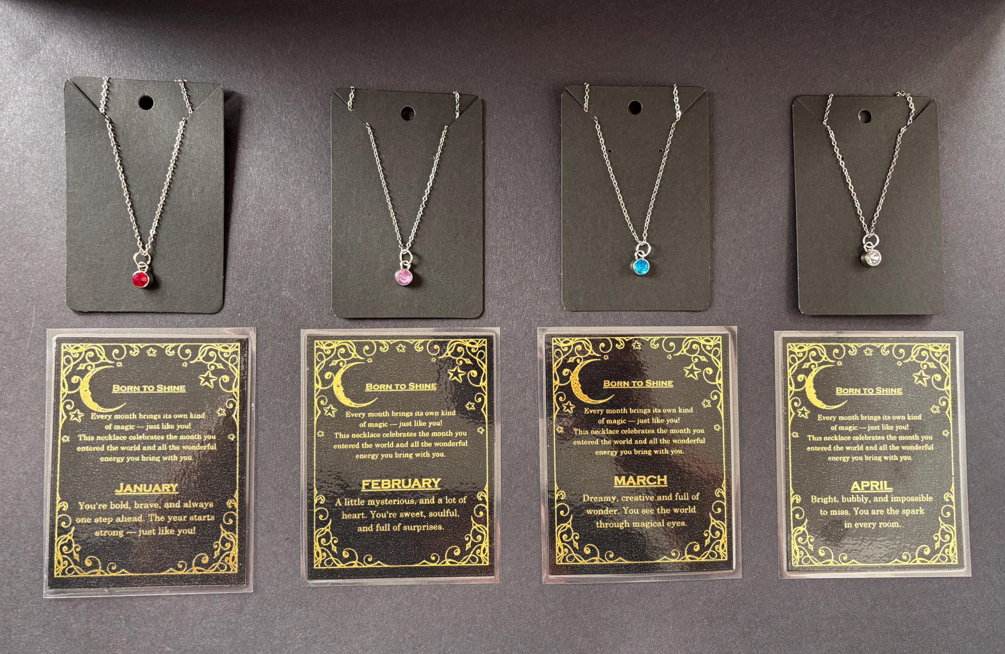 Born to Shine Birthstone Necklace | 925 Silver Plated