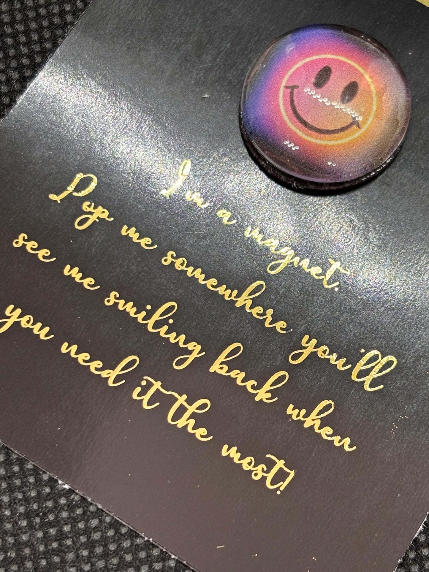 Smiley Face Magnet & Coaster Gift Set