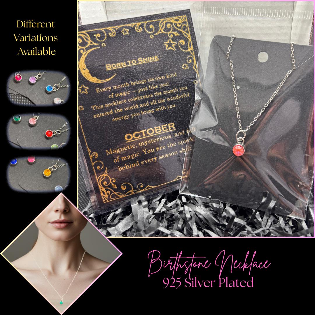 Born to Shine Birthstone Necklace | 925 Silver Plated