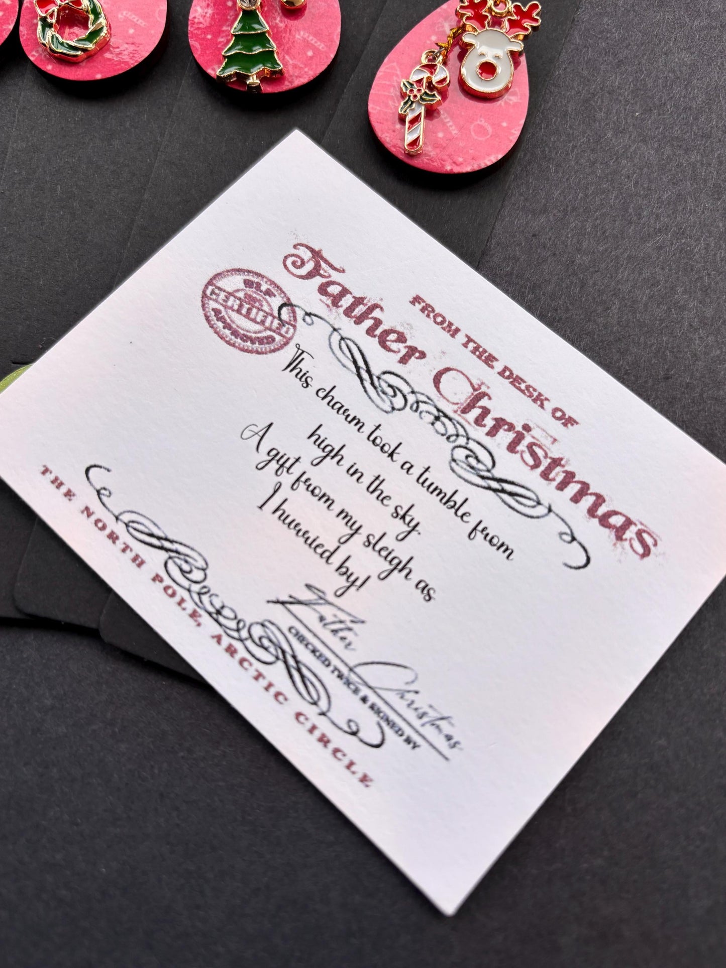 Christmas Keyring with Magical Father Christmas Note