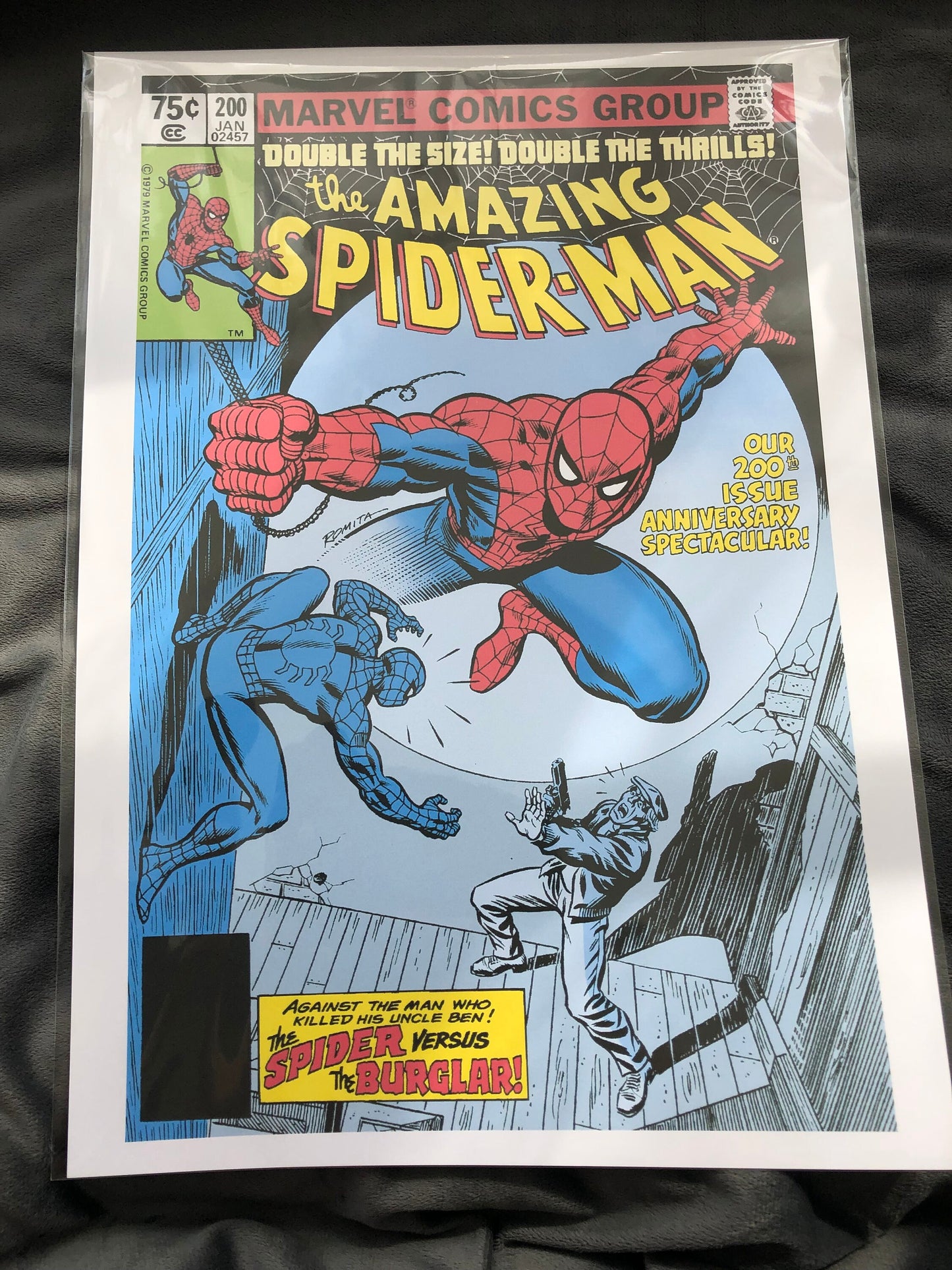 Set of 3, 200th Edition Superhero Comic Cover Prints