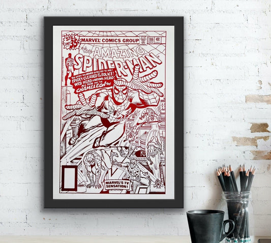 Spider-Man Print, Spider-Man Foil Print, Comic Book Print, Unique Gifts, Gifts For Him, Gifts For Kids, Comics, Spiderman Gifts, Comic Covers