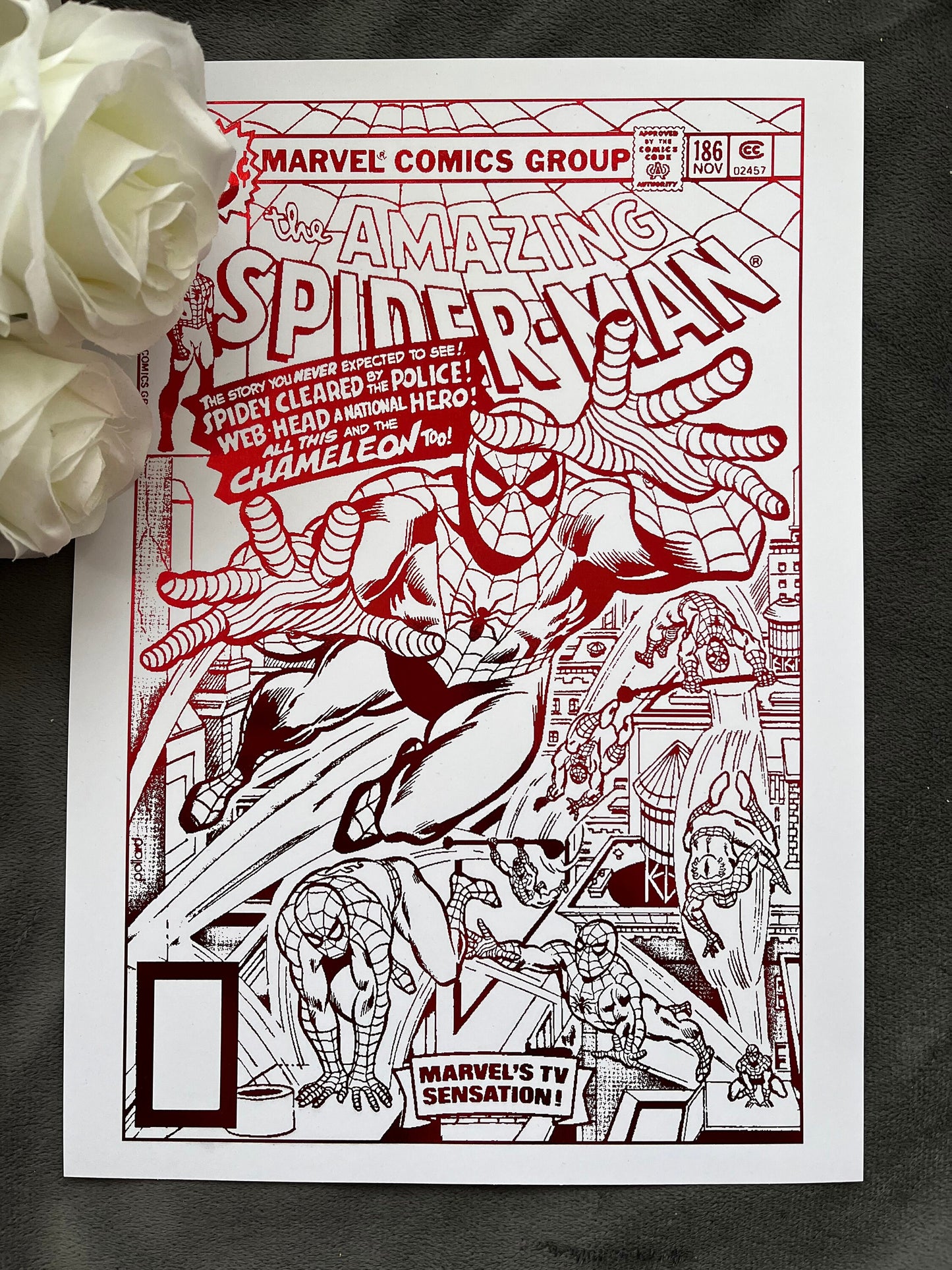 Spider Man 186 Comic Cover Foil Print