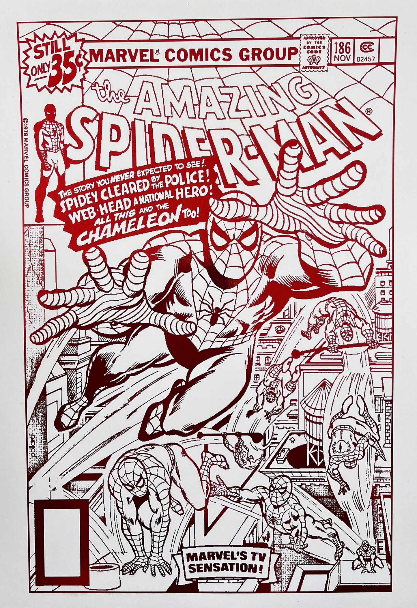 Spider Man 186 Comic Cover Foil Print