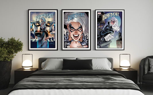 This set features three stunning comic book covers that capture the essence of the enigmatic and alluring Black Cat. Whether you're a long-time fan or new to the world of superheroes, these covers are sure to ignite your imagination and leave you craving for more.