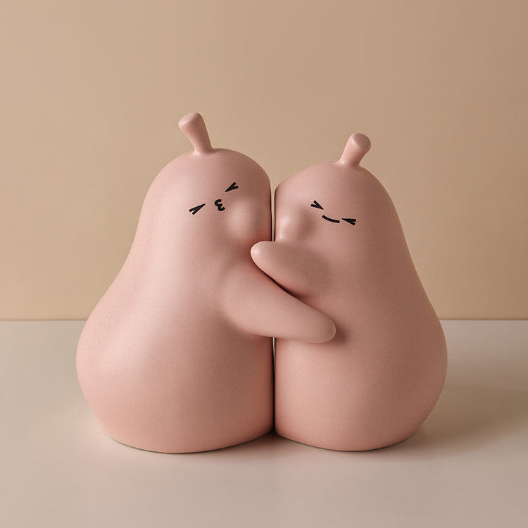 Ins Lovely Ceramic Holding Pear Living Room Ornaments