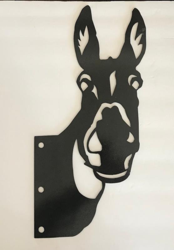 Donkey Silhouette Garden Metal Animal Ornaments