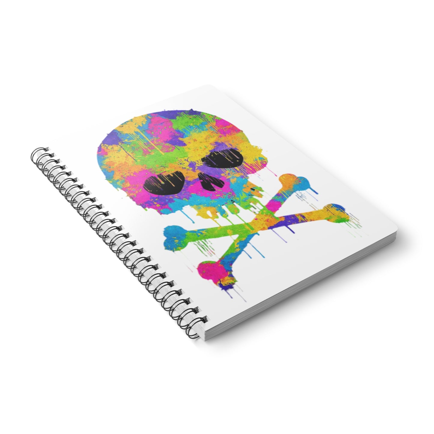 Colourful Skull White A5 Notebook