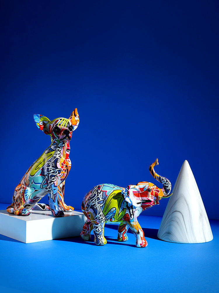 Resin dog ornaments