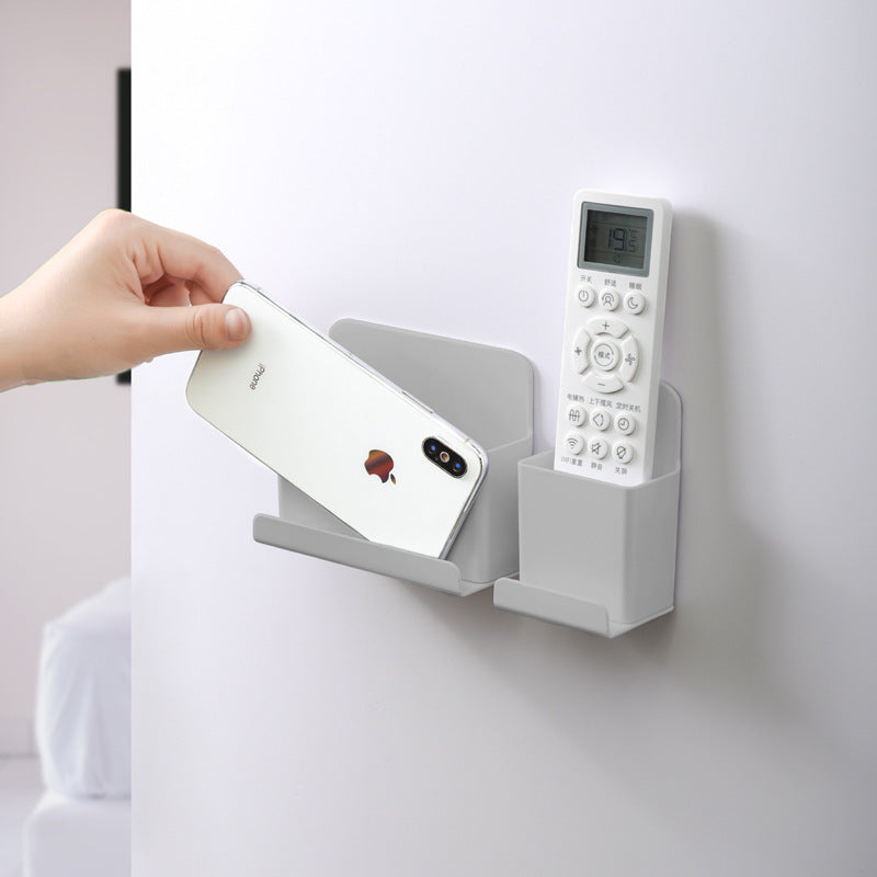 Wall-mounted remote control storage box storage rack