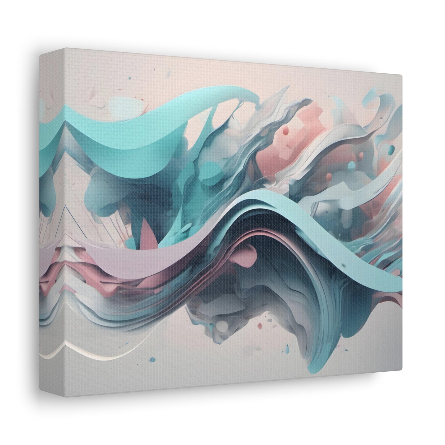 Pink and Blue Abstract Canvas Print