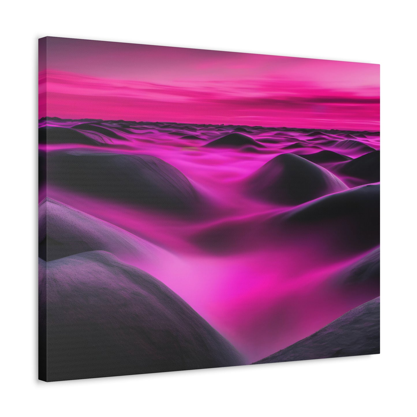 Long Exposure Pink and Black Canvas Print