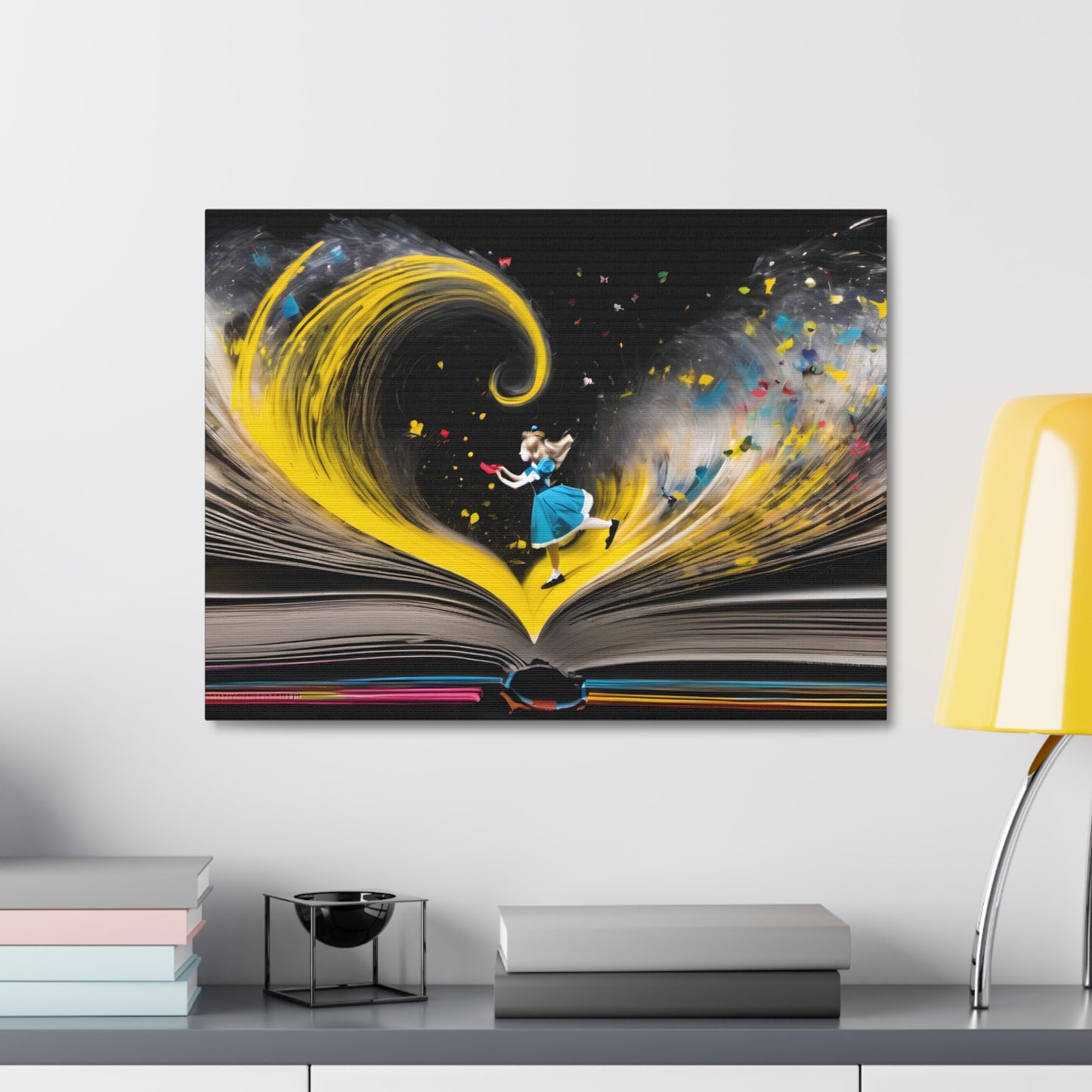 Alice In Wonderland Book Canvas Art