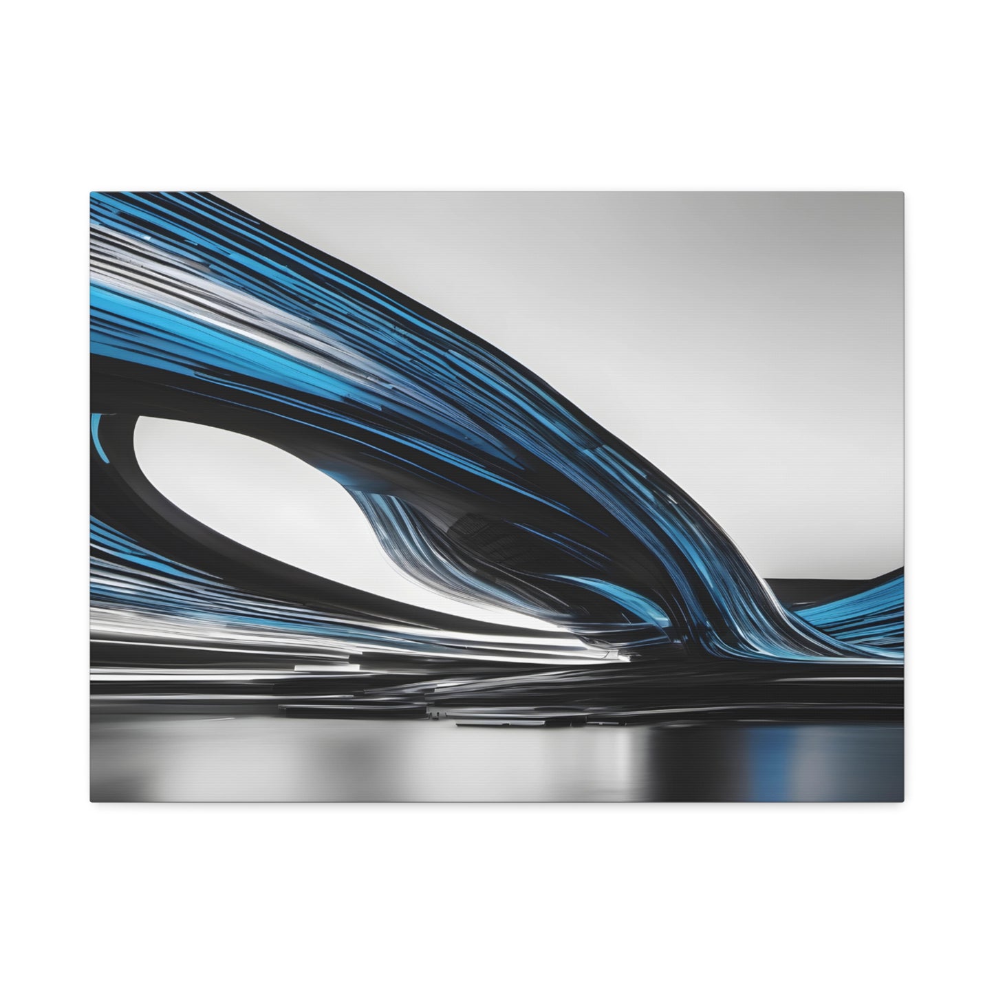 Long Exposure Blue, Grey and Black Canvas Print