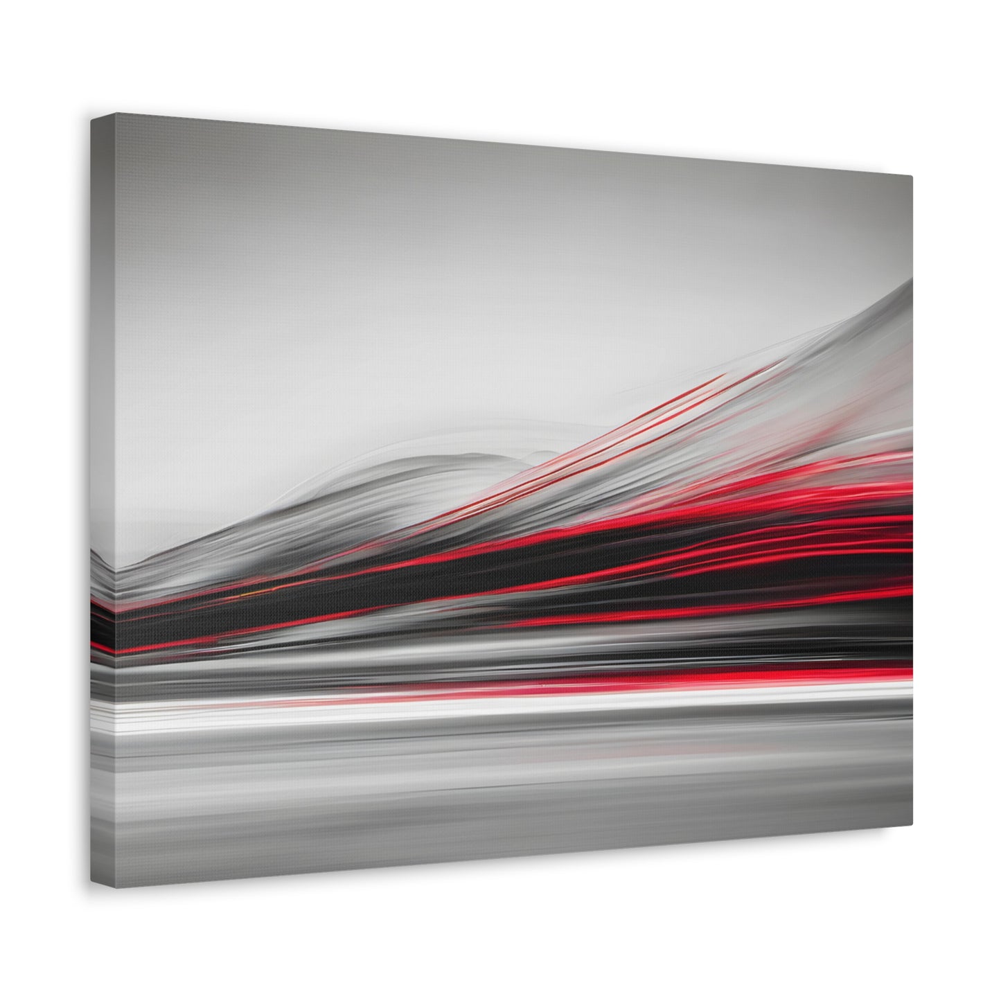 Long Exposure Red, Grey and Black Canvas Print