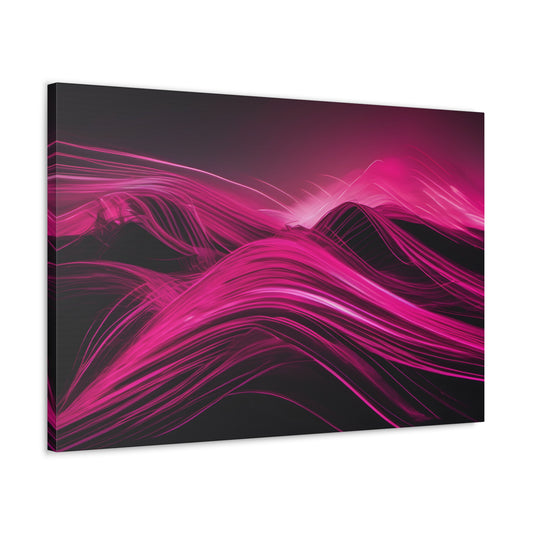 Long Exposure Pink and Black Canvas Print